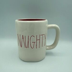 Rae Dunn Naughty / Nice Red Interior Christmas Mug Artisan Collection by Magenta